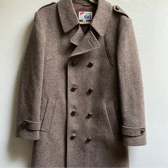 Croydon 66 Made in Italy 100% wool double breasted trench jacket Sz 42 - Picture 4 of 14